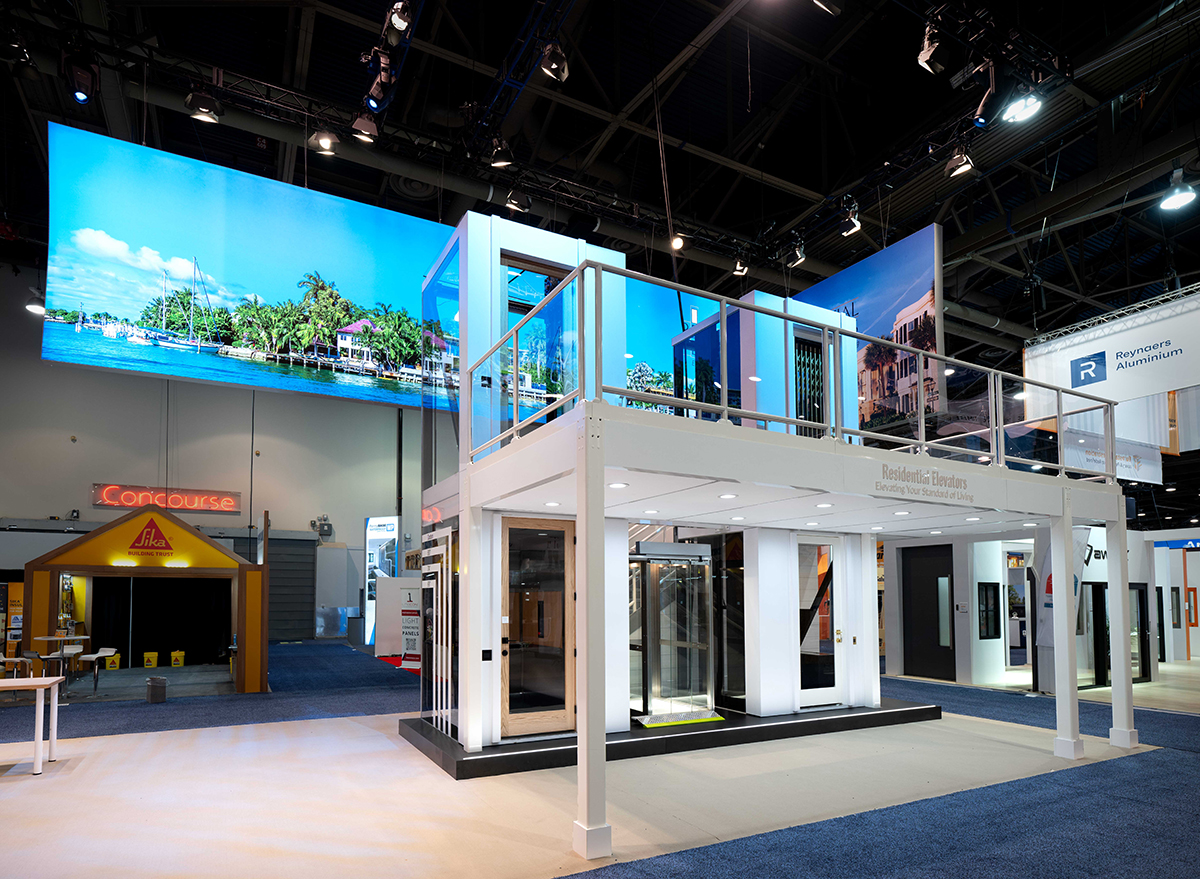 modular indoor event structure for residential elevators