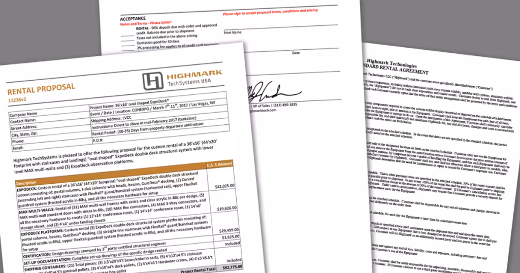 Highmark estimating documents