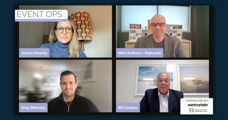 Screenshot of event ops leaders' discussion